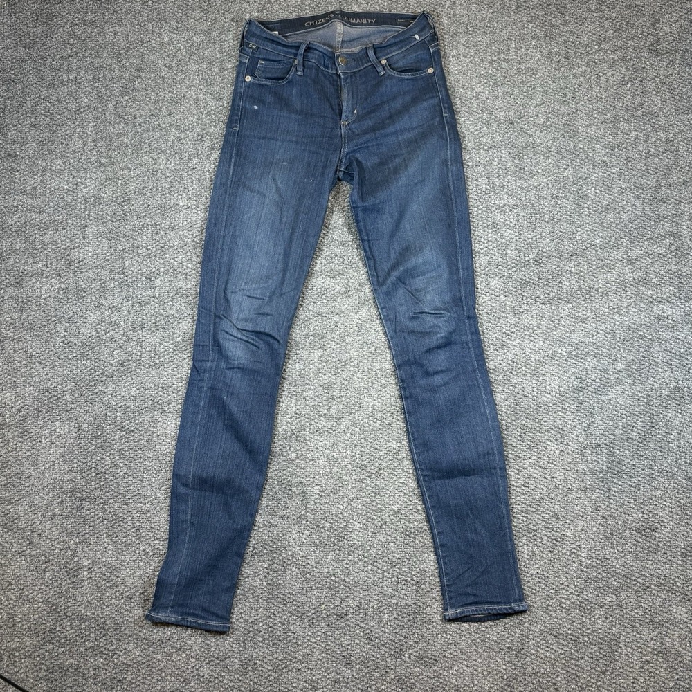 Citizens Of Humanity Avedon Jeans Womens 27 Blue Denim Slick Skinny Leg Low Rise